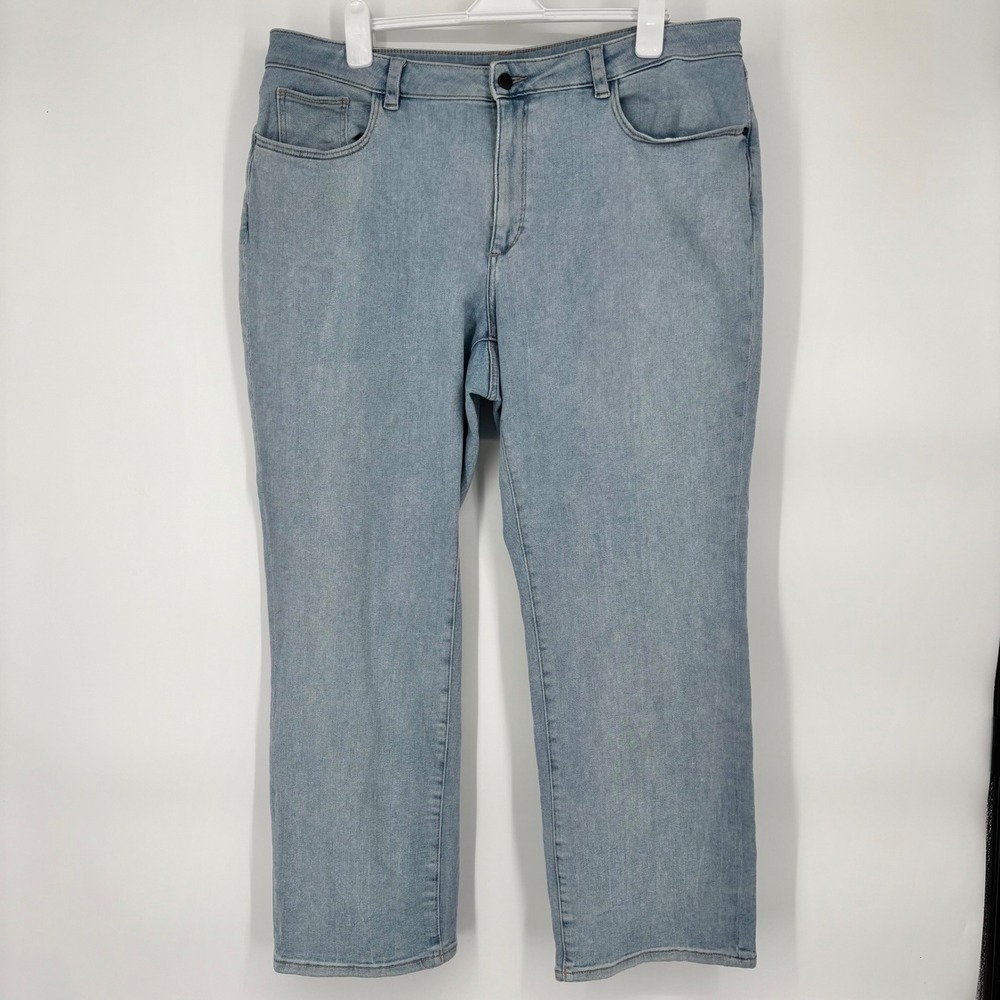 DL1961 Patti Straight High Rise Jeans Light Wash Denim Plus Sz 18W Stretch Comfy